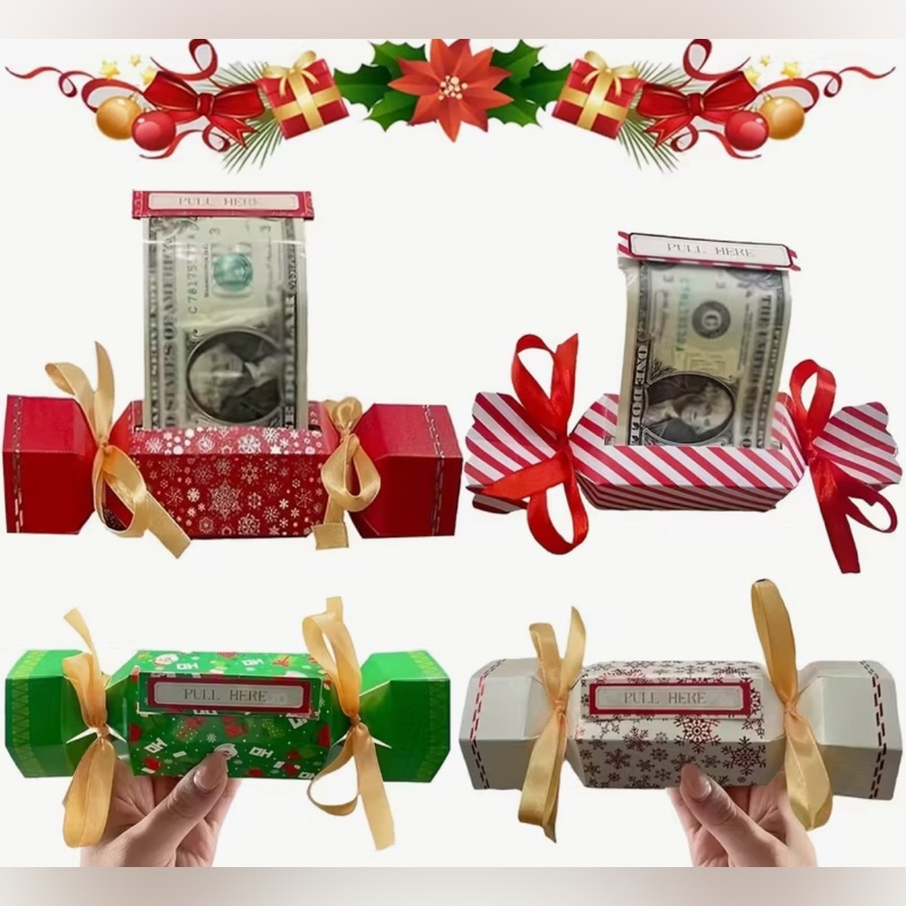 4 Pcs Mystery Surprised Money Pull Pouch